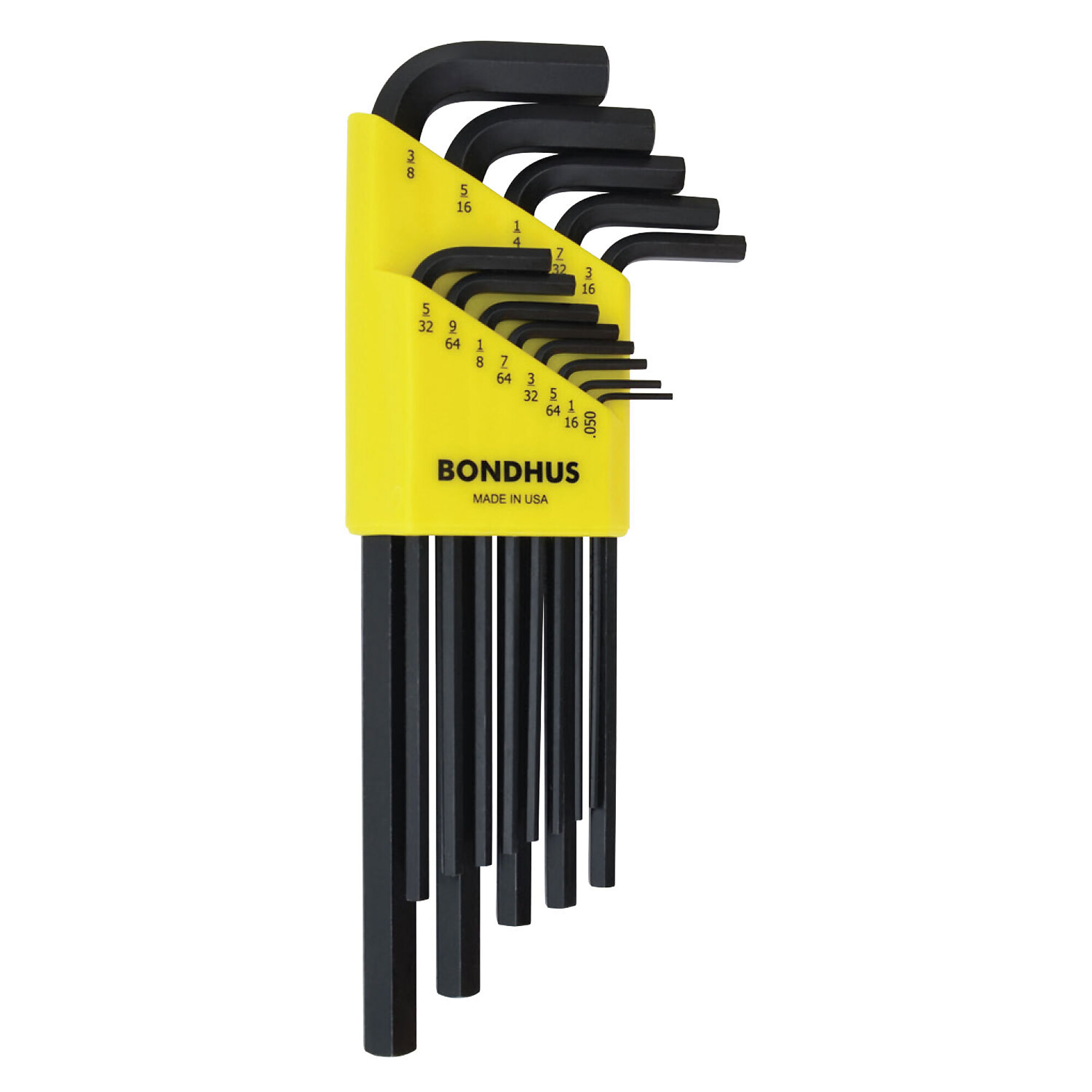 Bondhus Long Hex L-wrench Set of 13, .050-3/8", Model 12137